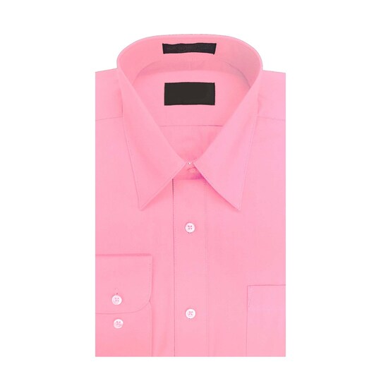 Men's Solid Pink Collared Long Sleeve Dress Shirt, Size: XL, Color: Pink | Michaels Men's Solid Pink Collared Long Sleeve Dress Shirt, Size: XL, Color: Pink | Michaels